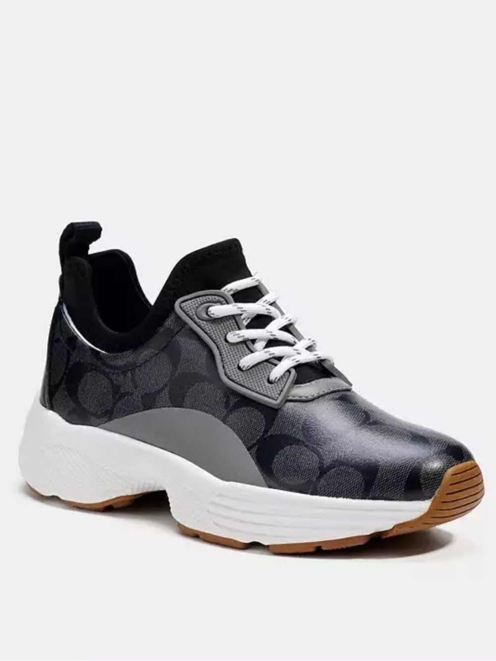 Coach Black Gray C270 Tech Runner Sneaker Shoes 8.5
